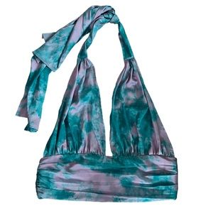 Lovers + Friends Teal and Lavender Crop Top